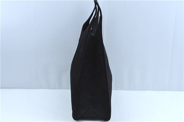 Authentic GUCCI Vintage Shoulder Hand Bag Suede Leather 0013192 Black Junk J9594