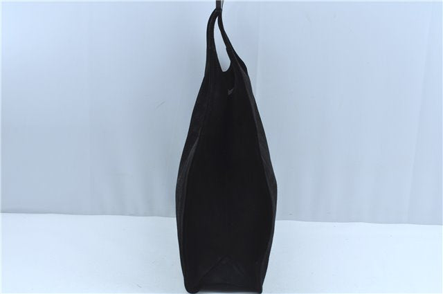 Authentic GUCCI Vintage Shoulder Hand Bag Suede Leather 0013192 Black Junk J9594