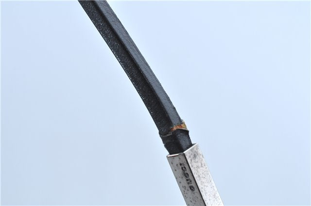 Authentic GUCCI Vintage Shoulder Hand Bag Suede Leather 0013192 Black Junk J9594