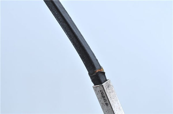 Authentic GUCCI Vintage Shoulder Hand Bag Suede Leather 0013192 Black Junk J9594