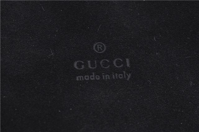 Authentic GUCCI Vintage Shoulder Hand Bag Suede Leather 0013192 Black Junk J9594