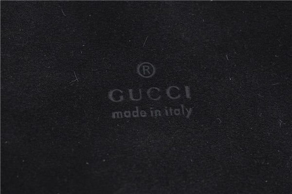 Authentic GUCCI Vintage Shoulder Hand Bag Suede Leather 0013192 Black Junk J9594