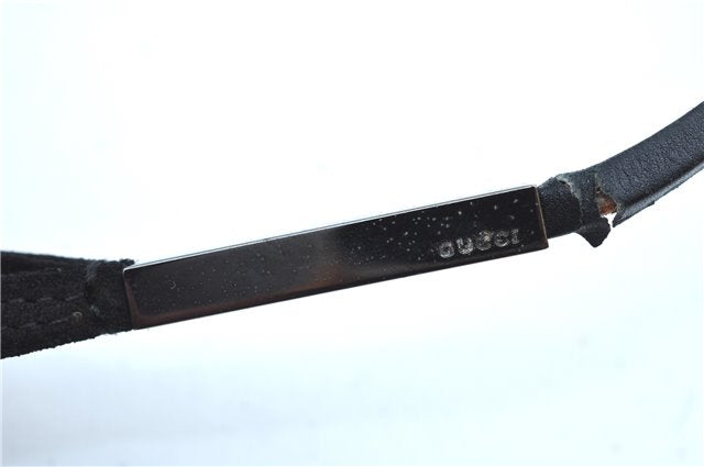 Authentic GUCCI Vintage Shoulder Hand Bag Suede Leather 0013192 Black Junk J9594