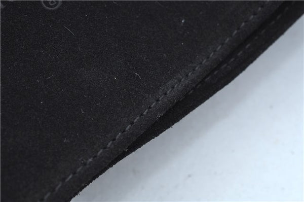 Authentic GUCCI Vintage Shoulder Hand Bag Suede Leather 0013192 Black Junk J9594