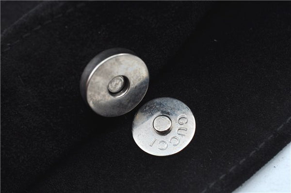 Authentic GUCCI Vintage Shoulder Hand Bag Suede Leather 0013192 Black Junk J9594