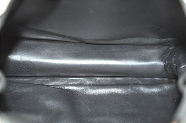 Authentic GUCCI Vintage Shoulder Hand Bag Suede Leather 0013192 Black Junk J9594