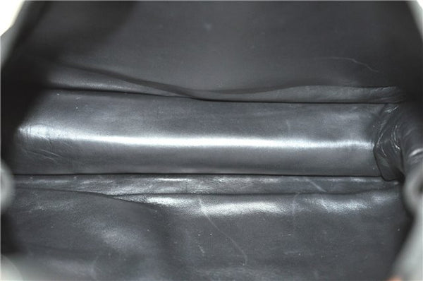 Authentic GUCCI Vintage Shoulder Hand Bag Suede Leather 0013192 Black Junk J9594