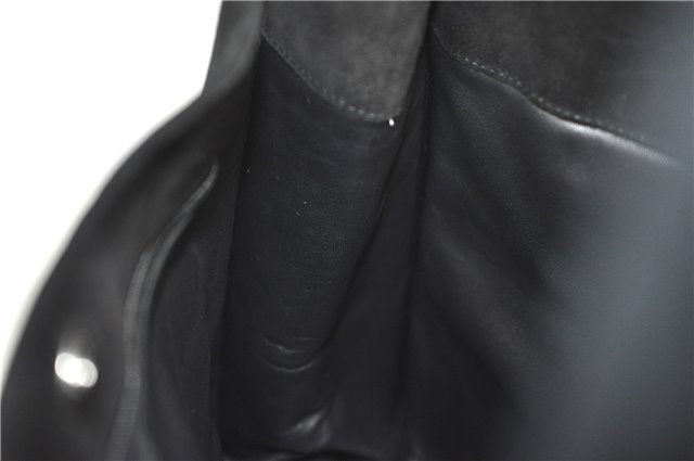 Authentic GUCCI Vintage Shoulder Hand Bag Suede Leather 0013192 Black Junk J9594