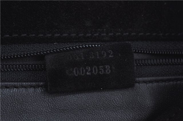 Authentic GUCCI Vintage Shoulder Hand Bag Suede Leather 0013192 Black Junk J9594