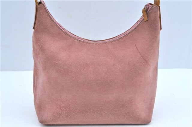 Authentic GUCCI Shoulder Hand Bag Purse Suede Leather 0013386 Pink J9598
