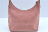 Authentic GUCCI Shoulder Hand Bag Purse Suede Leather 0013386 Pink J9598