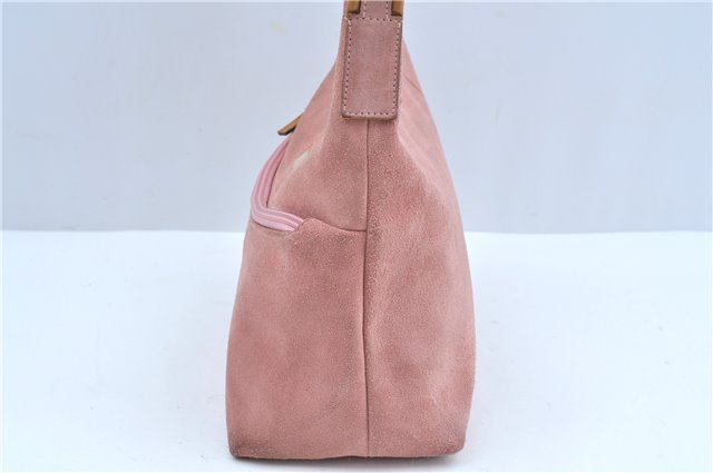 Authentic GUCCI Shoulder Hand Bag Purse Suede Leather 0013386 Pink J9598
