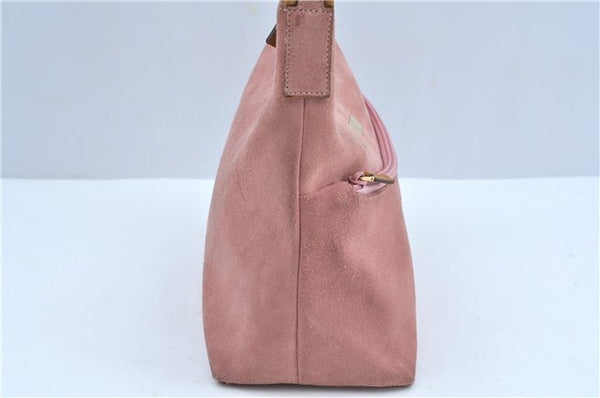 Authentic GUCCI Shoulder Hand Bag Purse Suede Leather 0013386 Pink J9598