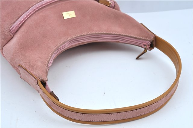 Authentic GUCCI Shoulder Hand Bag Purse Suede Leather 0013386 Pink J9598