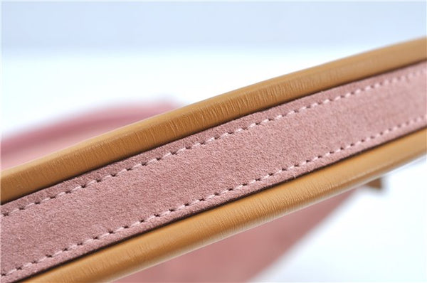 Authentic GUCCI Shoulder Hand Bag Purse Suede Leather 0013386 Pink J9598