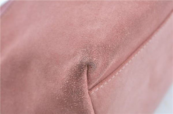 Authentic GUCCI Shoulder Hand Bag Purse Suede Leather 0013386 Pink J9598