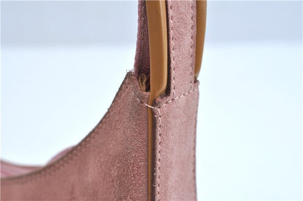 Authentic GUCCI Shoulder Hand Bag Purse Suede Leather 0013386 Pink J9598