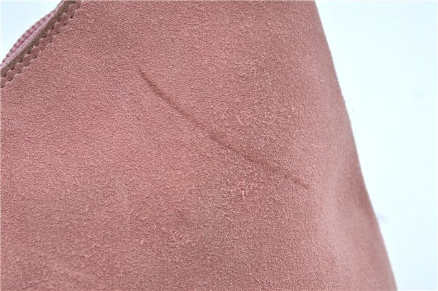 Authentic GUCCI Shoulder Hand Bag Purse Suede Leather 0013386 Pink J9598