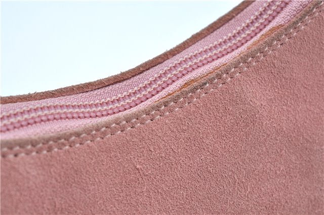 Authentic GUCCI Shoulder Hand Bag Purse Suede Leather 0013386 Pink J9598
