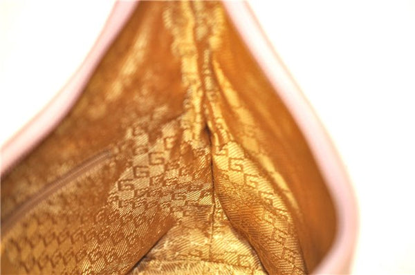 Authentic GUCCI Shoulder Hand Bag Purse Suede Leather 0013386 Pink J9598