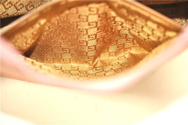 Authentic GUCCI Shoulder Hand Bag Purse Suede Leather 0013386 Pink J9598