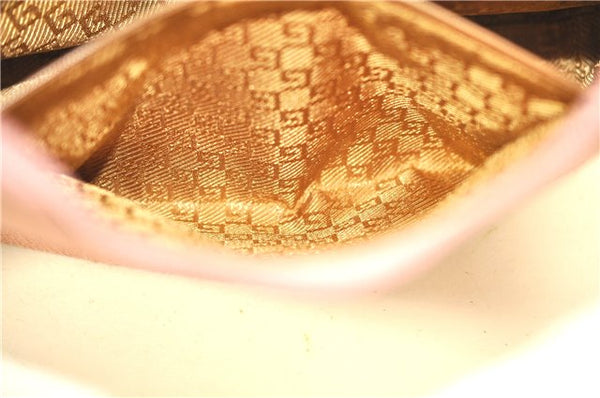 Authentic GUCCI Shoulder Hand Bag Purse Suede Leather 0013386 Pink J9598