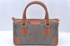 Authentic GUCCI Micro GG Boston Hand Bag Purse PVC Leather Gray Junk J9604