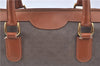 Authentic GUCCI Micro GG Boston Hand Bag Purse PVC Leather Gray Junk J9604