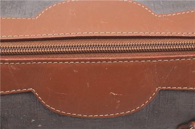 Authentic GUCCI Micro GG Boston Hand Bag Purse PVC Leather Gray Junk J9604