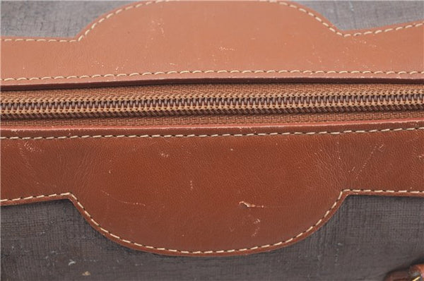 Authentic GUCCI Micro GG Boston Hand Bag Purse PVC Leather Gray Junk J9604