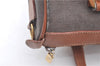 Authentic GUCCI Micro GG Boston Hand Bag Purse PVC Leather Gray Junk J9604