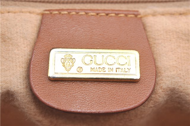 Authentic GUCCI Micro GG Boston Hand Bag Purse PVC Leather Gray Junk J9604