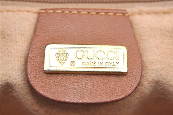 Authentic GUCCI Micro GG Boston Hand Bag Purse PVC Leather Gray Junk J9604