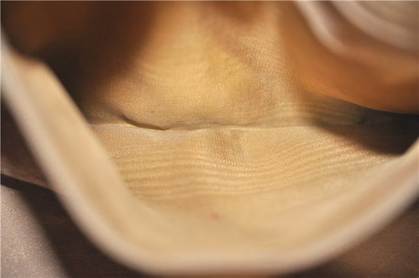 Authentic GUCCI Micro GG Boston Hand Bag Purse PVC Leather Gray Junk J9604