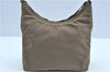 Authentic GUCCI Shoulder Hand Bag Purse Nylon Leather 000602 Beige Gray J9605