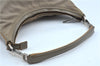 Authentic GUCCI Shoulder Hand Bag Purse Nylon Leather 000602 Beige Gray J9605