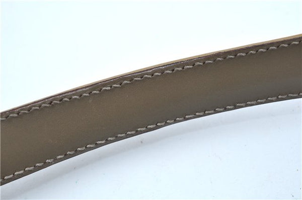 Authentic GUCCI Shoulder Hand Bag Purse Nylon Leather 000602 Beige Gray J9605