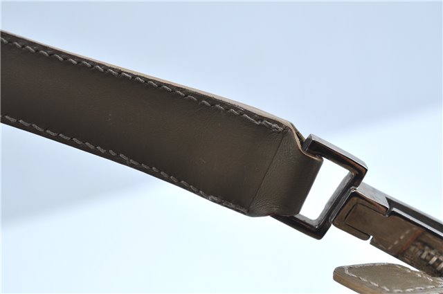 Authentic GUCCI Shoulder Hand Bag Purse Nylon Leather 000602 Beige Gray J9605