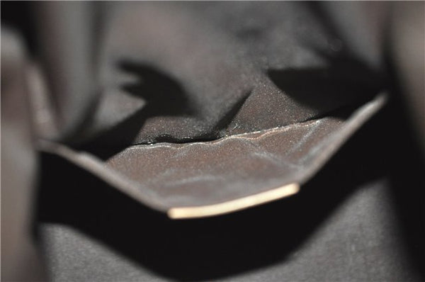 Authentic GUCCI Shoulder Hand Bag Purse Nylon Leather 000602 Beige Gray J9605