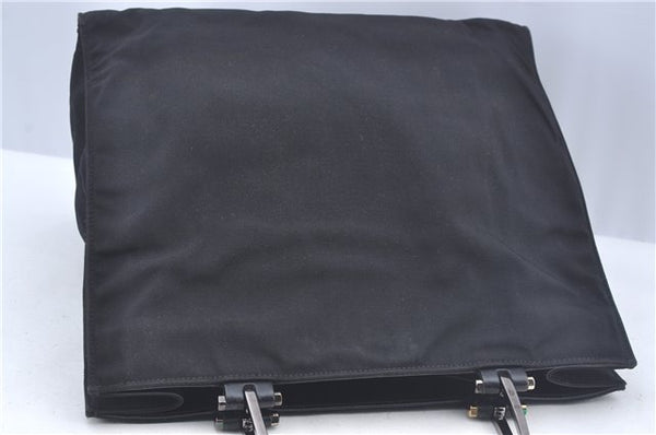 Authentic GUCCI Hand Bag Purse Nylon 0021025 Black J9606