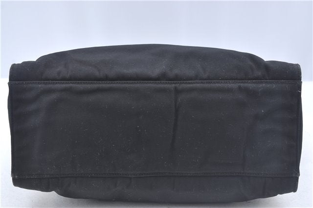 Authentic GUCCI Hand Bag Purse Nylon 0021025 Black J9606