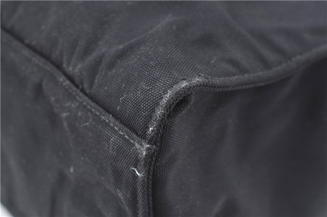 Authentic GUCCI Hand Bag Purse Nylon 0021025 Black J9606