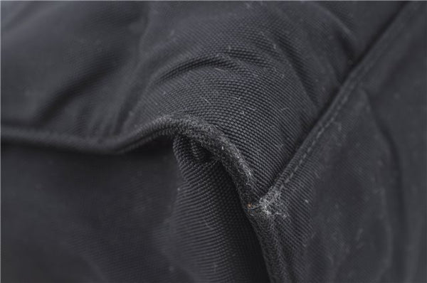 Authentic GUCCI Hand Bag Purse Nylon 0021025 Black J9606