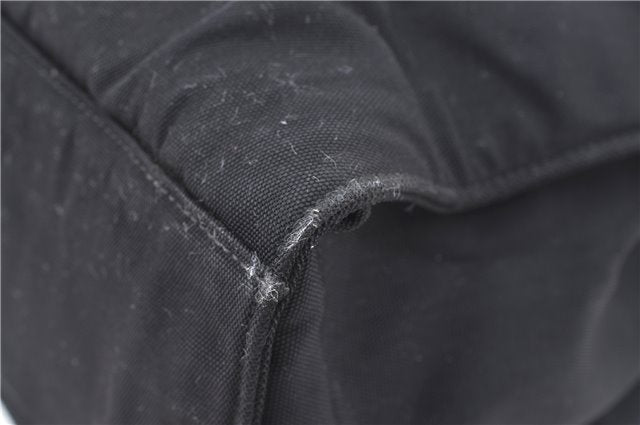 Authentic GUCCI Hand Bag Purse Nylon 0021025 Black J9606