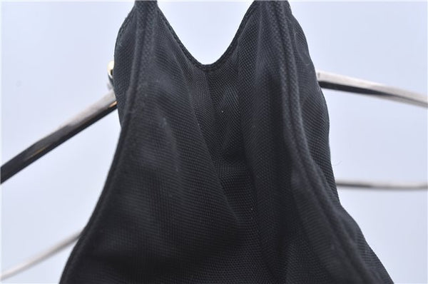 Authentic GUCCI Hand Bag Purse Nylon 0021025 Black J9606