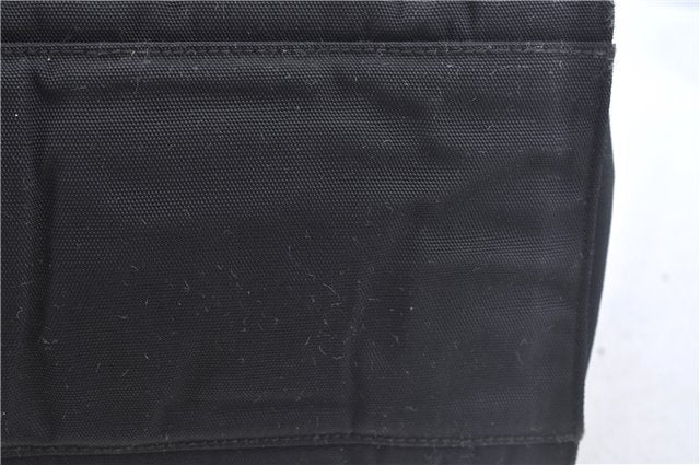 Authentic GUCCI Hand Bag Purse Nylon 0021025 Black J9606