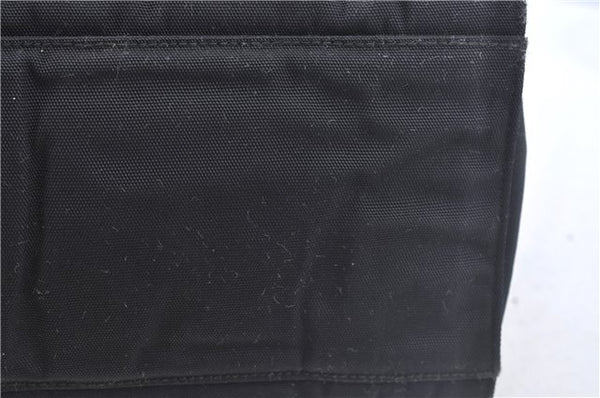 Authentic GUCCI Hand Bag Purse Nylon 0021025 Black J9606