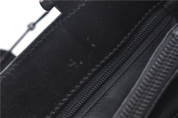 Authentic GUCCI Hand Bag Purse Nylon 0021025 Black J9606