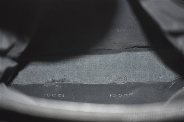Authentic GUCCI Hand Bag Purse Nylon 0021025 Black J9606