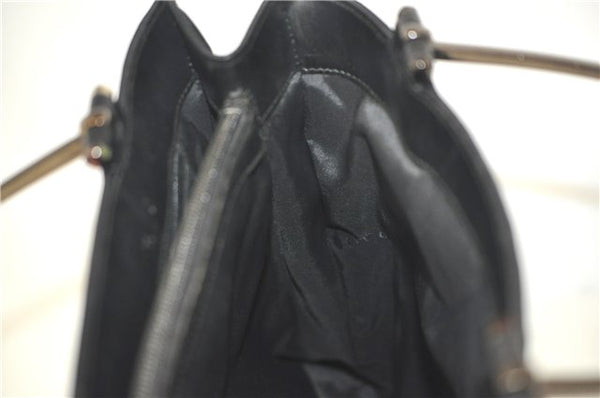 Authentic GUCCI Hand Bag Purse Nylon 0021025 Black J9606